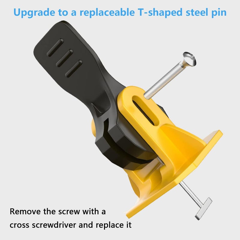 Luckam Tile Spacers Leveling System Set,  Reusable 100pcs Leveler Tile Tools for Installation+100pcs Replaceable Spare Steel T-Pins, Tile Leveling Clips Fit 8-12mm Tiles,Tile Spacers Tool Set for Floor - Image 5
