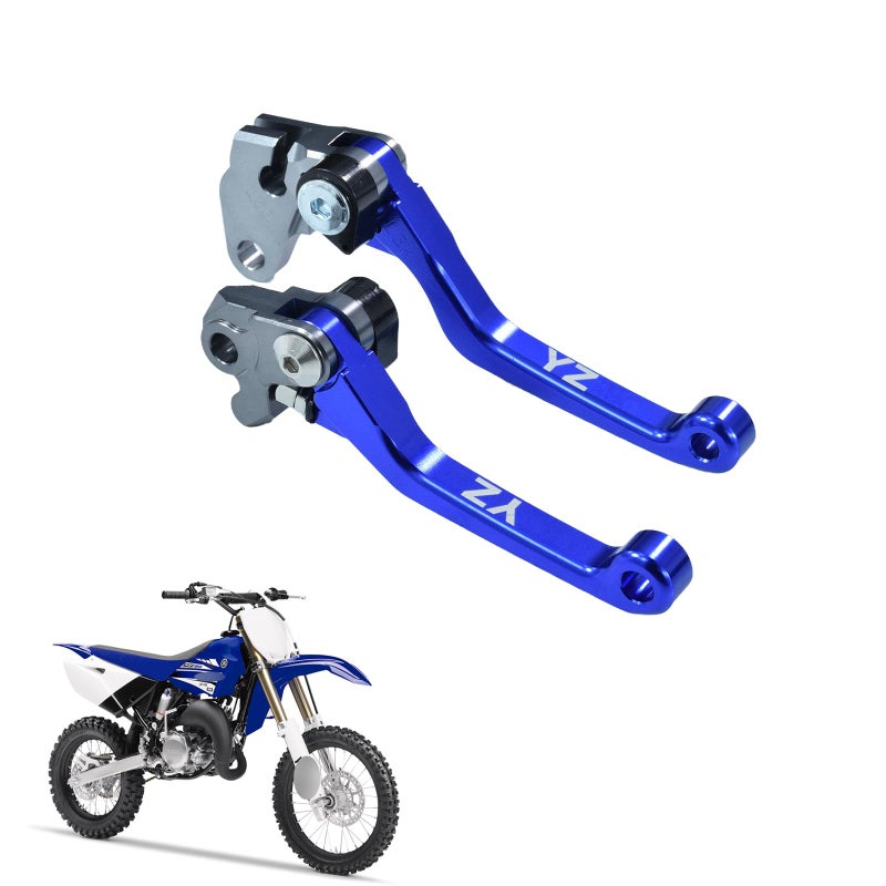 KZLM Motorcycle CNC Foldable Clutch Brake Lever Pivot Handle for YZ80 YZ85 20012014 TTR230 20052023 Dirt Bike Blue - Image 3