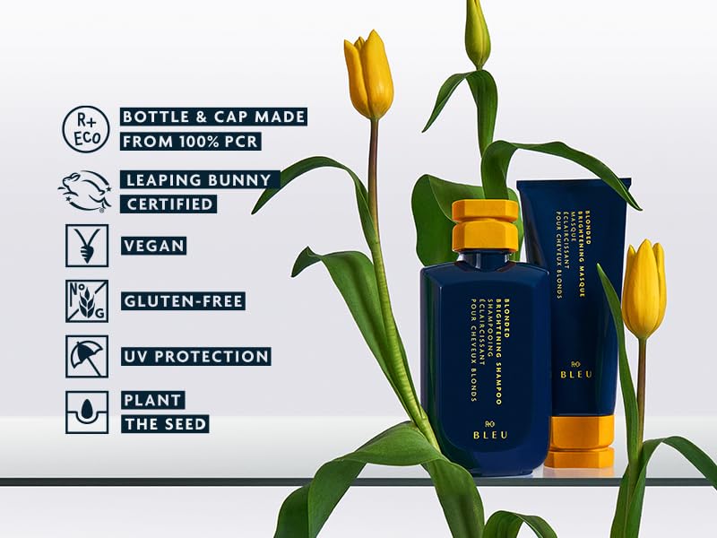 R+Co BLEU Blonded Brightening Shampoo â€“ Neutralizes Yellow Tones, Deposits Pigments Evenly, Moisturizes, Repairs Color-Treated Hair, Antioxidant-Rich Formula, 8.5 oz - Image 2