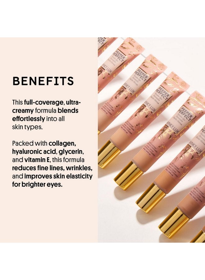 وينكي لوكس كريم إخفاء الهالات السوداء تحت العين من وينكي لوكس بيبر، كريم إخفاء الهالات السوداء بتغطية كاملة، مصحح لوني وبرايمر للعين، مع الكولاجين وحمض الهيالورونيك وفيتامين إي (فاتح) - Image 3