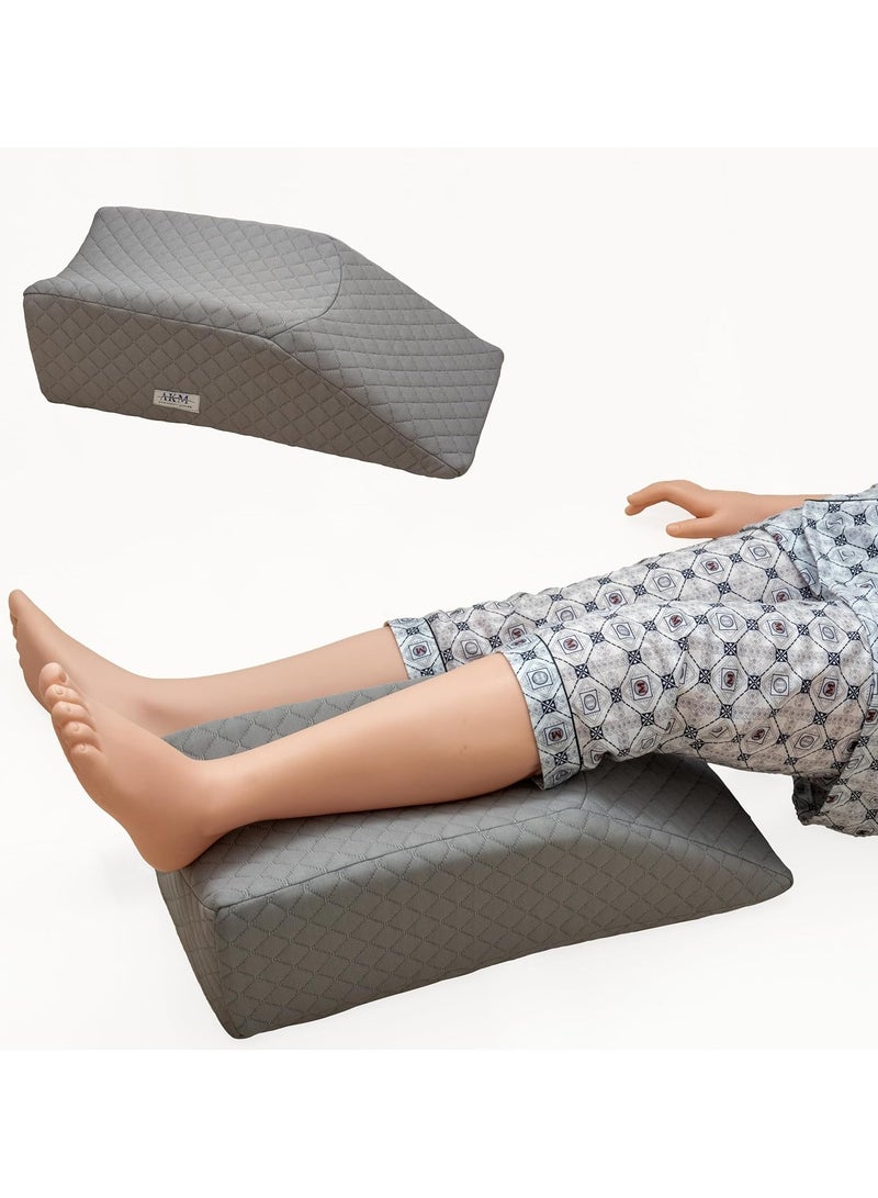 AKM AKM Leg Elevation Pillows Wedge for Swelling Foam Wedge for Elevating Leg After Surgery Elevated Pillow for Legs Riser Knee Ankle Support Leg Rest Elevator Bed Positioners Wedge  - Image 1