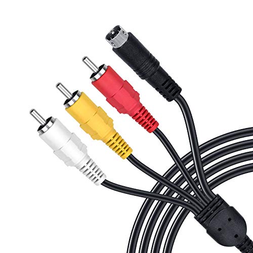 TENINYU كابل AV / فيديو 5 أقدام لتلفزيون للخارج لكاميرا سوني DCR-HC28/e DCR-SX85/v/e/l SX85/b/r والمزيد من الطرازات - Image 4