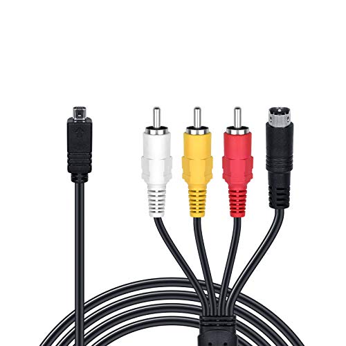 TENINYU كابل AV / فيديو 5 أقدام لتلفزيون للخارج لكاميرا سوني DCR-HC28/e DCR-SX85/v/e/l SX85/b/r والمزيد من الطرازات - Image 2