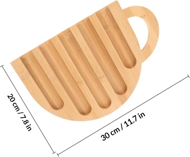 Healifty Wooden Coffee Capsule Rack Vertical Display Organizer Space Saving Mug Shaped Coffee Pod Holder Countertop Storage for Kitchen Home - Image 2