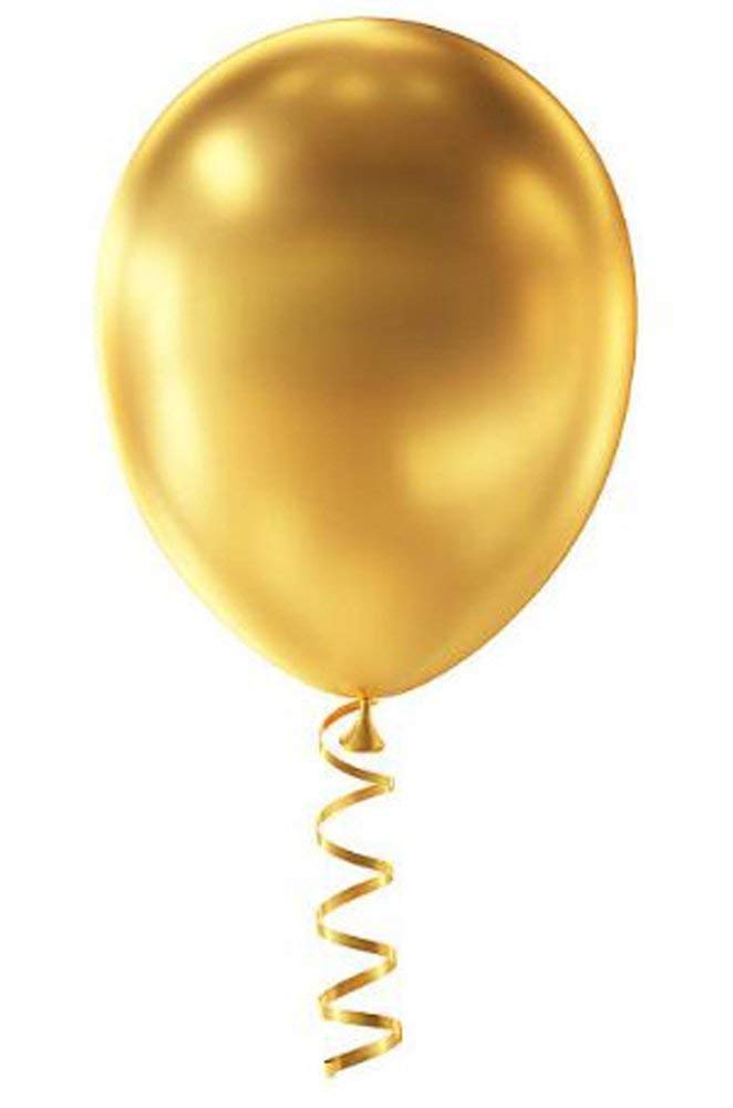 Vail Creations Made in India 12 inch HD Metallic Finish Balloons for Birthday/Anniversary Party Decoration (Gold, 50) - Image 2