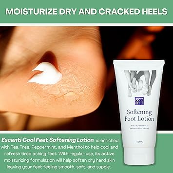 Escenti Cool Feet Soothing Foot Soak with Green Tea Chamomile and Escenti Softening Foot Lotion 150ml Foot Softener Set for Dry Skin Helps Relax Tired Muscles - Image 4
