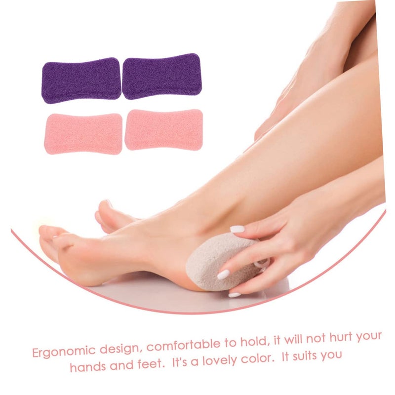 OUNONA 4Pcs Foot Scrubber Pumice Exfoliator for Feet Durable Remover Tools Skin Friendly Pedicure Supplies for Home Salon Use - Image 2