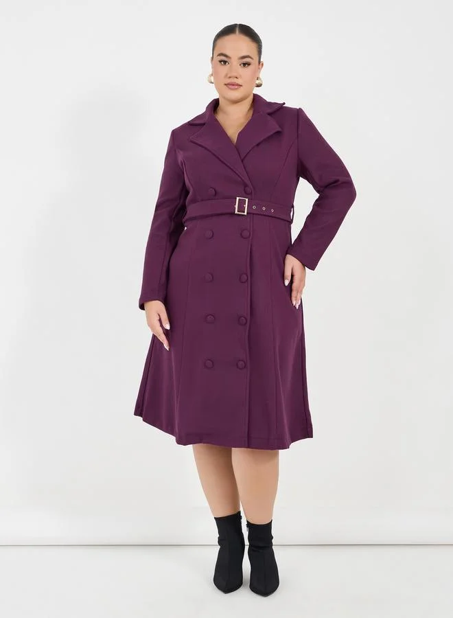 Styli Belted Midi Dress