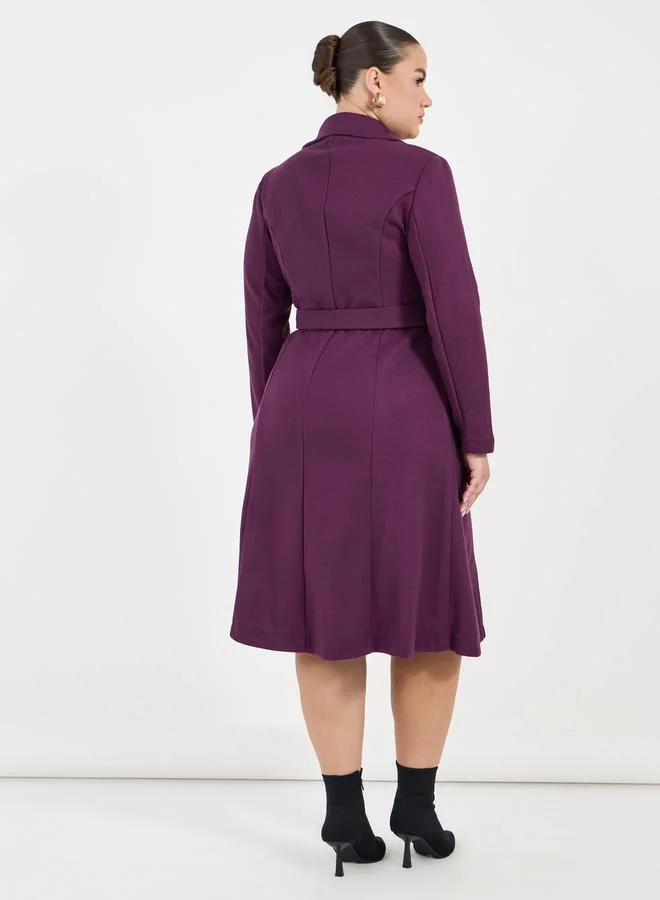 Styli Belted Midi Dress