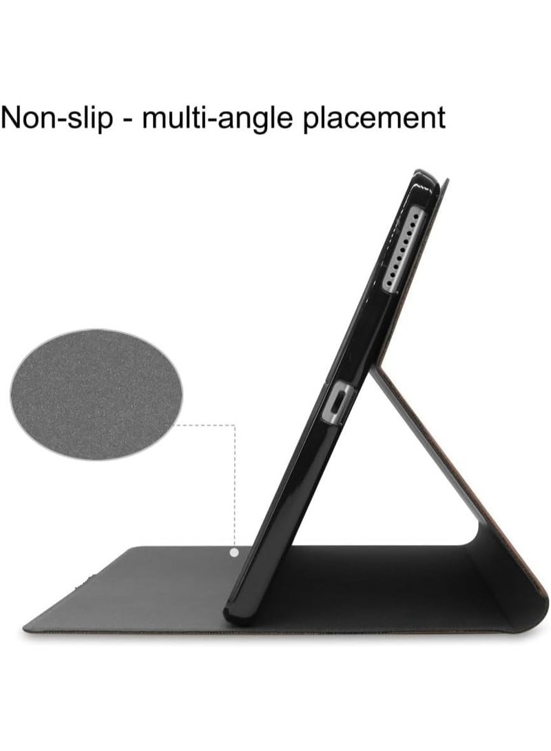 Muzz حافظة لجهاز سامسونج جالاكسي تاب A9 بلس 11" حافظة تابلت، حافظة فليب مقاومة للصدمات، غطاء خلفي ناعم من TPU، غطاء جلدي لجهاز سامسونج جالاكسي تاب A9+ 2023 (بني) - Image 2