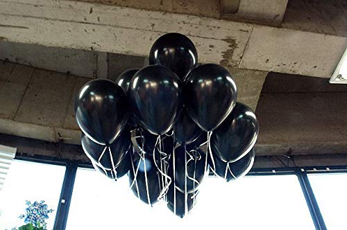 Balloonistics Black Pack of 50 Metallic Shiny Balloon for Theme Party, Birthday, Anniversary, Baby Shower and Party Decorations - Image 2