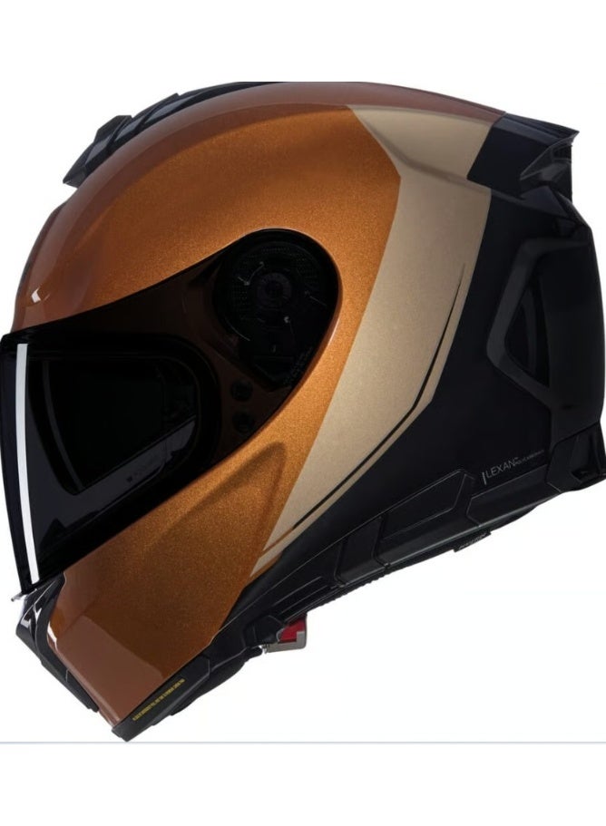 Nolan N80-8 VERNICIATURA SPECIALE OCHRE  BLACK GLOSSY  Helmet - Image 1
