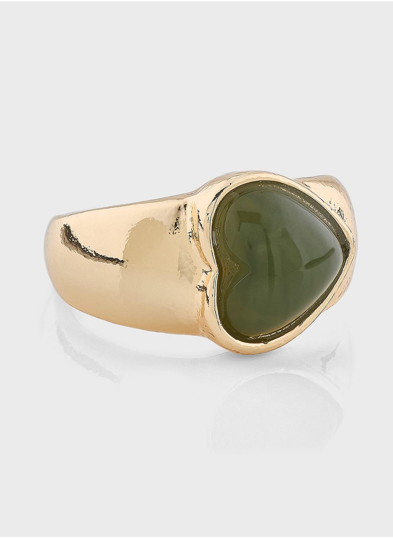 Ginger - Heart Stone Ring - Image 1