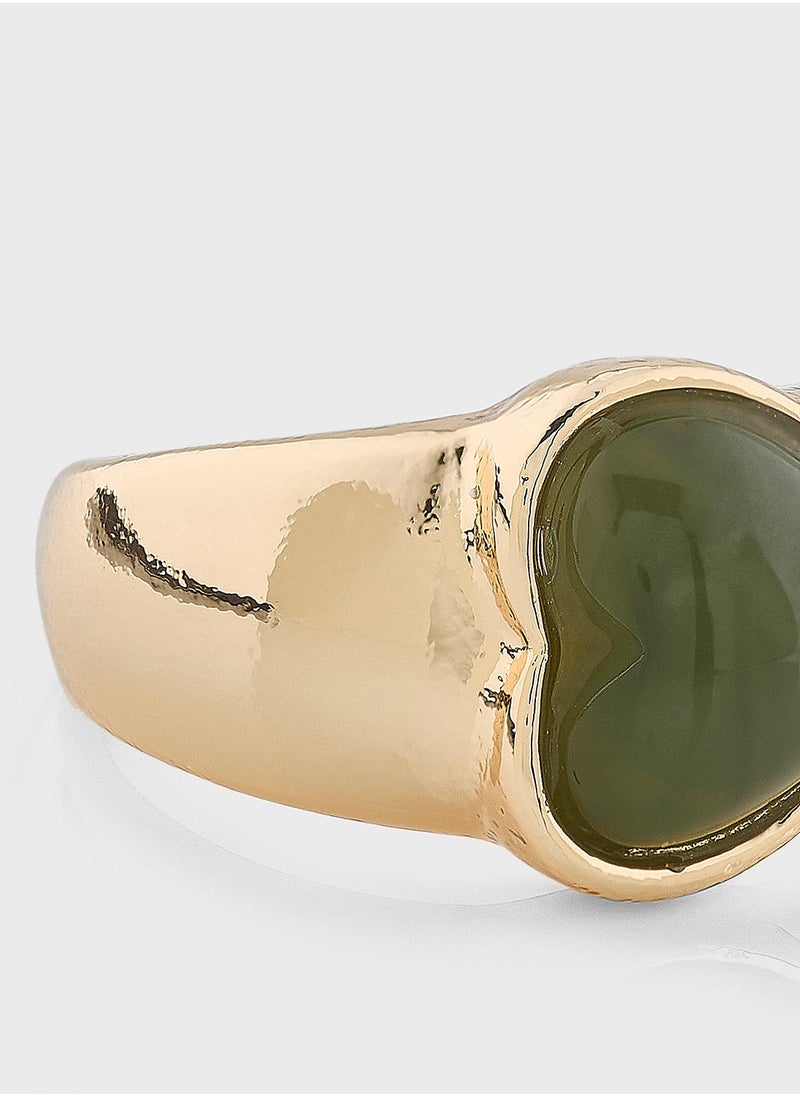 Ginger - Heart Stone Ring - Image 1