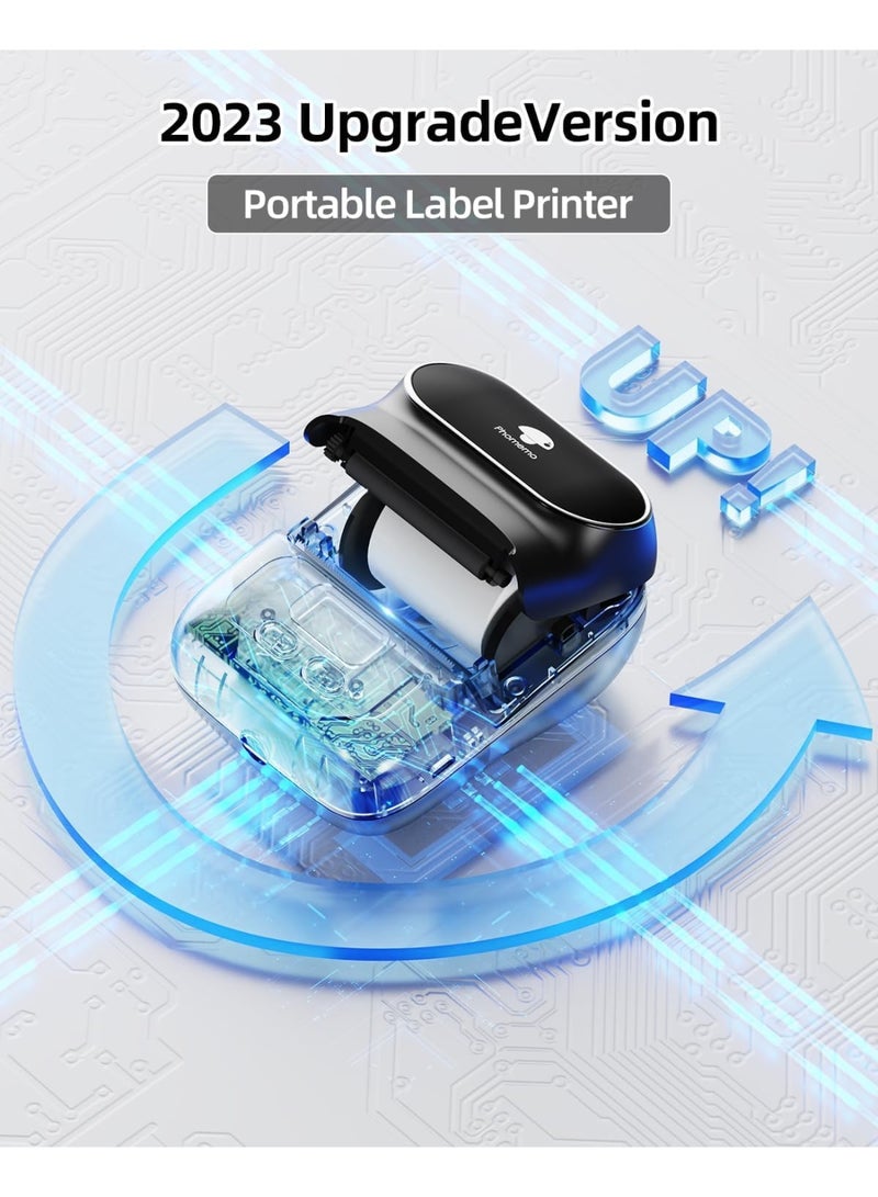 فوميمو طابعة ملصقات M110 - طابعة ملصقات باركود حرارية محمولة بتقنية البلوتوث للشركات الصغيرة، عناوين، شعارات، ملابس، بريد، ملصقات للهواتف وأجهزة الكمبيوتر - Image 3
