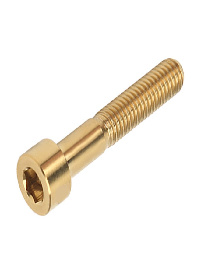 ريسك برغي دراجة M6x35mm مقاوم للصدأ مصنوع من سبائك التيتانيوم، برغي ساق مقود الدراجة للدراجات الهوائية الخارجية، ذهبي اللون - Image 5