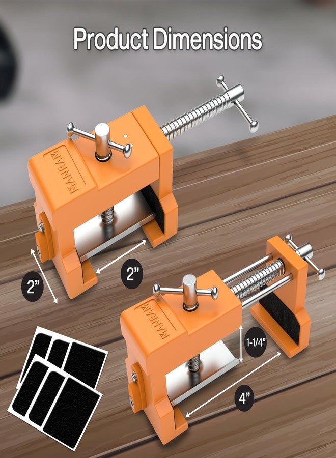manram Cabinet Clamps 4 Pack Protective Case Included - Cabinet Face Frame Clamps, Claw Clamps for Cabinets - Image 2