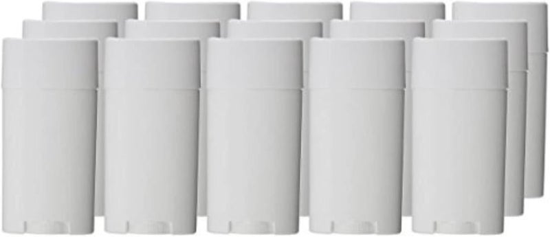 tupwel Wholesale 15ML BPA Free White Empty Plastic Oval Deodorant Containers Lip Balm Tubes Lipstick Tube For Crayon Chapstick Homemade20PCS 