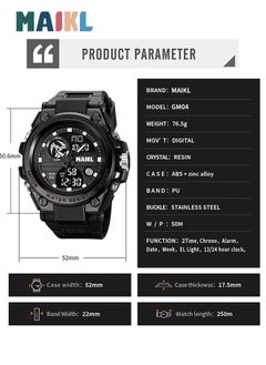 MAIKL MAIKL upgraded Wolverine watch for men, high school students, multifunctional waterproof night light dual display technology, sports electronic watch for men  - Image 5
