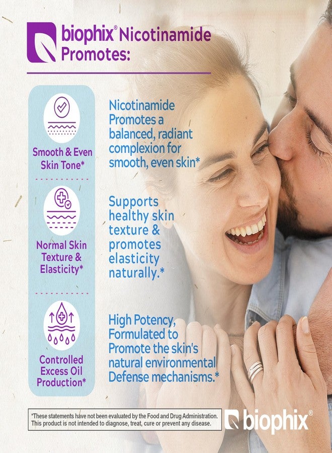biophix B-3 Nicotinamide 500 mg 180 Caps - Nicotinic Amide Niacin Natural Flush-Free Vitamin Formula - Supports Skin Cell Health - Image 2