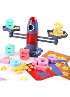 HOOKOR Rocket Balance Cool Math Counting Game Educational Early Learning Scale STEM Toys Gifts for Preschool Toddlers Kids Age 3 4 5 6  - Image 1