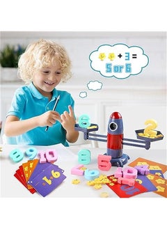 HOOKOR Rocket Balance Cool Math Counting Game Educational Early Learning Scale STEM Toys Gifts for Preschool Toddlers Kids Age 3 4 5 6  - Image 2