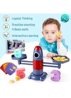 HOOKOR Rocket Balance Cool Math Counting Game Educational Early Learning Scale STEM Toys Gifts for Preschool Toddlers Kids Age 3 4 5 6  - Image 3