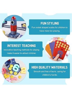 HOOKOR Rocket Balance Cool Math Counting Game Educational Early Learning Scale STEM Toys Gifts for Preschool Toddlers Kids Age 3 4 5 6  - Image 5