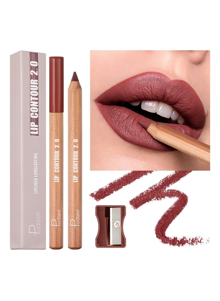 pudaier Lip Contour 2.0-Creamy Like Butter Matte Lip Pencil, Waterproof & Smudge-Proof Matte Pencil, Long-Lasting & Durable, Smooth & Easy Glide, Non-Smudge, Contouring, Filling & Layering #06 - Image 1