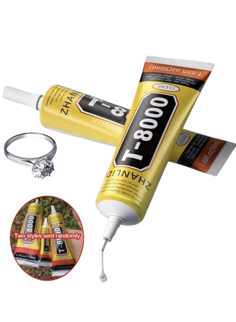 Generic Special Glue T8000ml/50 for Fixing Acrylic Diamond Painting Art, Dot Drilling, Jewelry Drilling  - Image 1