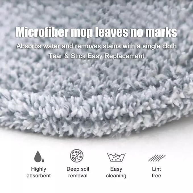 MIXEN Spin Mop and Bucket Portable Wash Spin Mop with Retractable Handle Hands Free Spin Mop with Dirty Water Separation System 360 Spinning Mops with Wringer Set for Floor Cleaning - Image 2