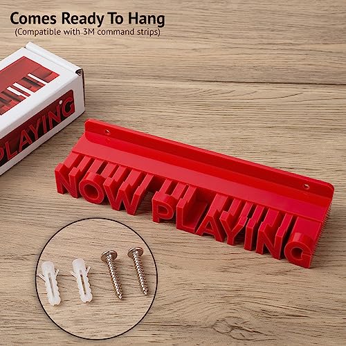 Noahrk Now Playing Record Stand - Wall Mount Vinyl LP Display, Spinning Record Holder (RED) - Image 5