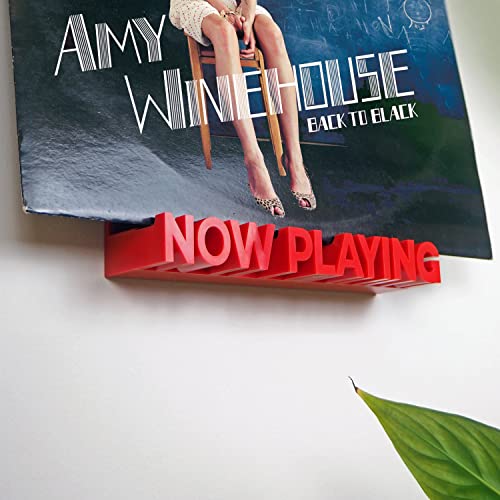 Noahrk Now Playing Record Stand - Wall Mount Vinyl LP Display, Spinning Record Holder (RED) - Image 3
