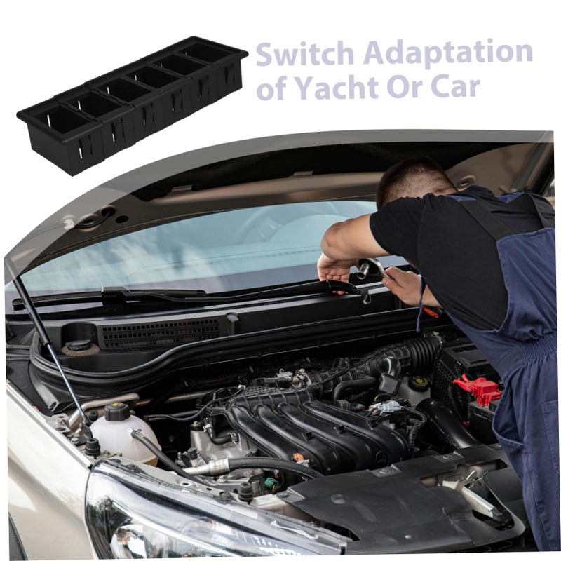 Universal 12V Rocker Switch Panel Holder Durable Frame Easy Installation Weather Resistant - Image 4