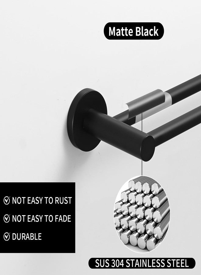 RUMOSE Bath Towel Bar 15 to 27 Inch Black Retractable Double Tower Holder Hanger Expandable Bathroom Bathroom Accessories Tower Racks - Image 5