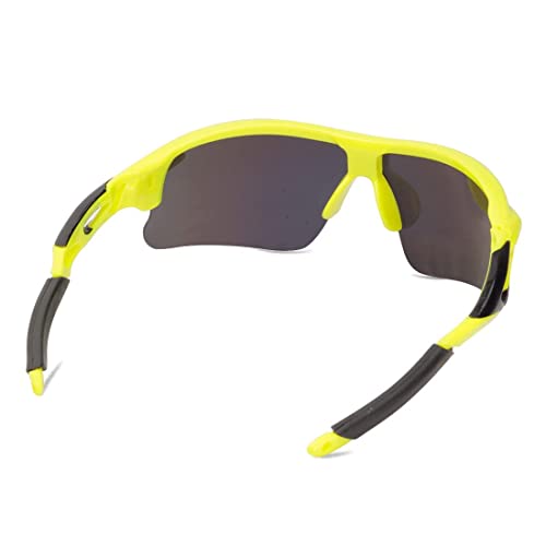 Dark Wost Sports Men Sunglasses Mercury Mountain Cycling Riding Protection Cricket Goggles Eyewear Bike Recing Sun Glasses Pilot UV Protected (YELLOW), Large - Image 4