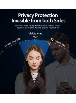 Screen Protector for iPhone 15 Pro Privacy Tempered Glass, Privacy Anti-Spy Easy to Install, Screen Protector Screen Protector Tempered Glass Film for iPhone 15 Pro - view 2