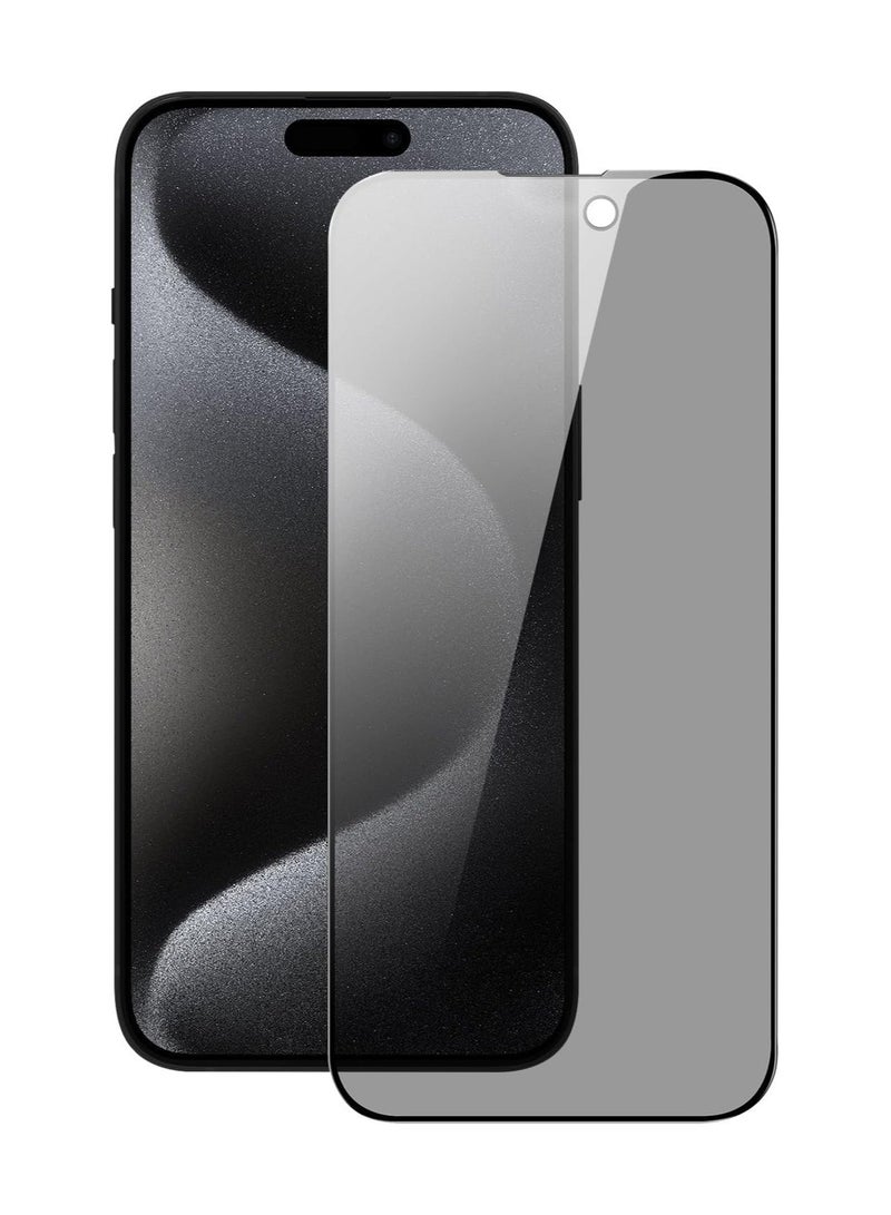 ACLIX Screen Protector for iPhone 15 Pro Privacy Tempered Glass, Privacy Anti-Spy Easy to Install, Screen Protector Screen Protector Tempered Glass Film for iPhone 15 Pro - Image 1
