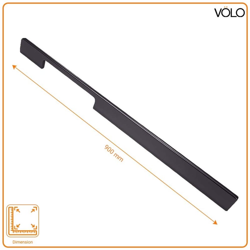 Volo VOLO Wardrobe Cabinet Handle MultiUse Pull Handle for Wardrobe Drawer Sliding Closet and Door in Kitchen Office and Bedroom SAC27 1 Black 900MM 36 Inch  - Image 2
