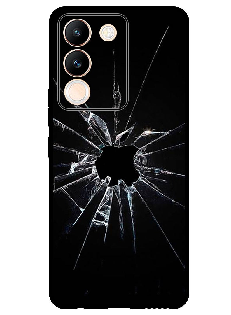 Theodor Protective Case Anti Scratch Shock Proof Bumper Cover For Vivo Y200 Cracked Glass Apple Logo - Image 1