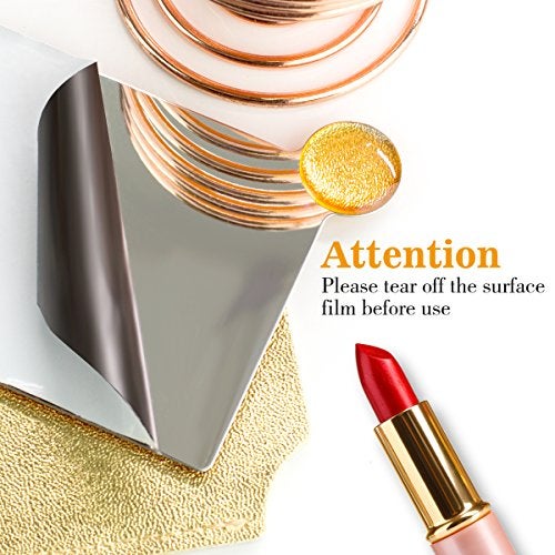 IBEET Unbreakable Stainless Steel Makeup Mirrors,Vanity Mirror Small for Purse Handbag Travel, Rectangular Handheld Compact Pocket Mirror Tiny Wallet Mirror Plate for Makeup - Image 4