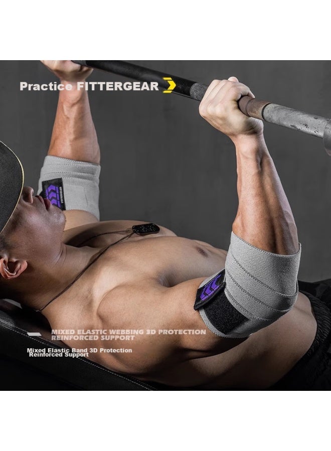 Fittergear كمّام ضغط للكوع للرجال، أكمام لرفع الأثقال، رفع الأثقال بالقوة، وكمال الأجسام - Image 2