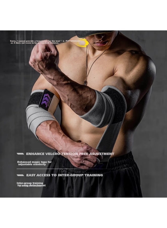 Fittergear كمّام ضغط للكوع للرجال، أكمام لرفع الأثقال، رفع الأثقال بالقوة، وكمال الأجسام - Image 3