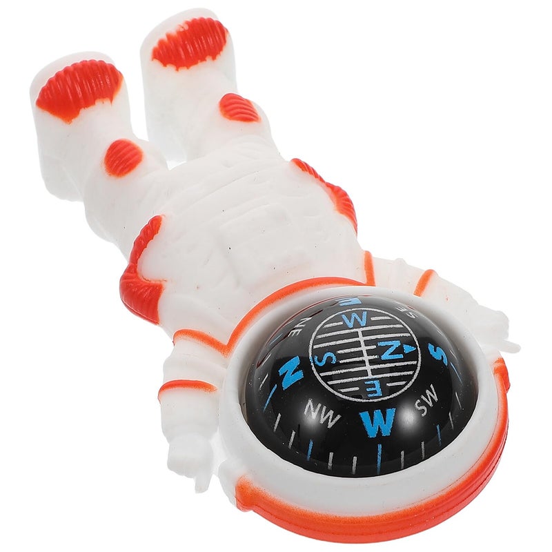 Orange Astronaut Car Compass Dashboard Mount Portable Vehicle Navigation Decor - Image 2