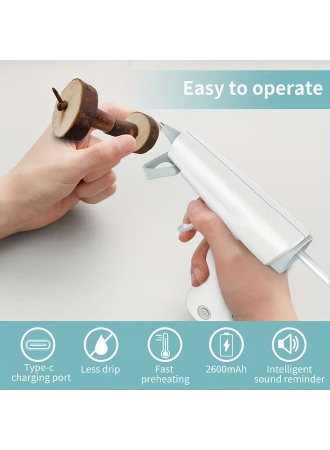 Professional Hot Glue Gun Kit – Fast Heating (3 Min) with 30 Glue Sticks, Stand & Nozzle Set – Ideal for Crafts, DIY, Repairs & Home Project - Image 4