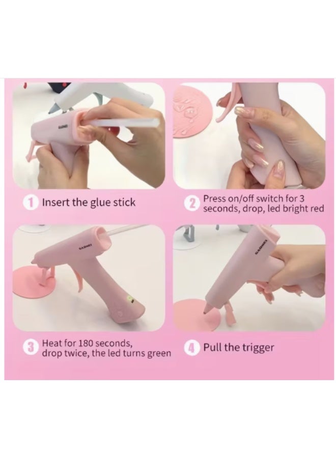 Professional Hot Glue Gun Kit – Fast Heating (3 Min) with 30 Glue Sticks, Stand & Nozzle Set – Ideal for Crafts, DIY, Repairs & Home Project - Image 5