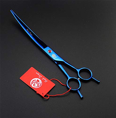 Purple Dragon 8.0" Titanium Multicolor Professional Pet Grooming Scissors Set,Straight & Thinning & Curved Scissors Shear with Bag for Dog Cat Grooming - Image 4