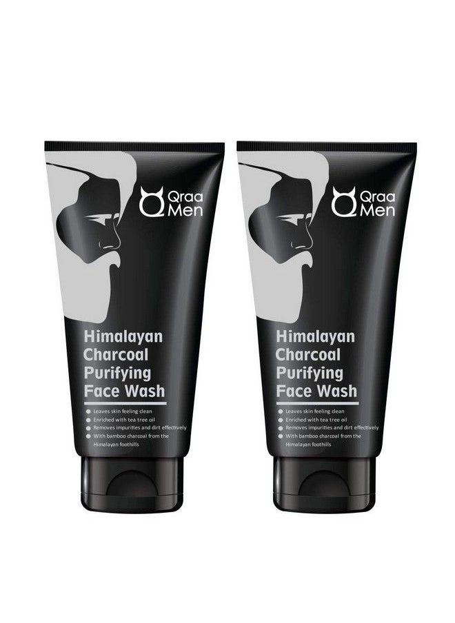 Qraa Men Himalayan Charcoal Purifying Face Wash (Pack Of 2) 200 Gram  - Image 1