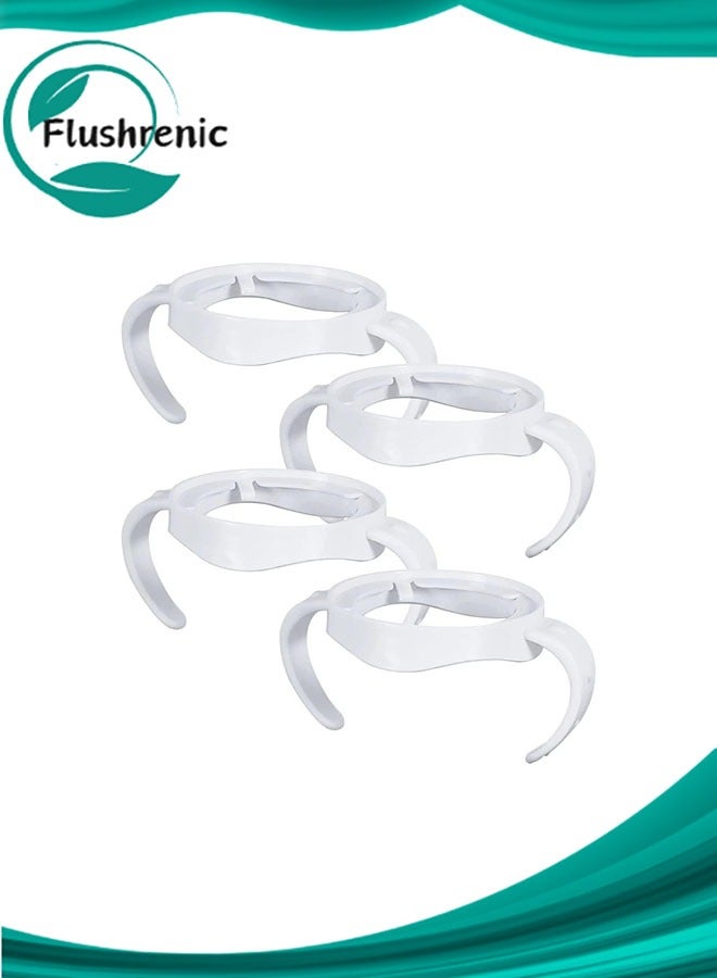 فلوشرينيك 4 حزم مقابض زجاجات الرضاعة، متوافقة مع مقابض زجاجات الرضاعة الطبيعية، حامل زجاجات الرضاعة، أبيض - Image 1