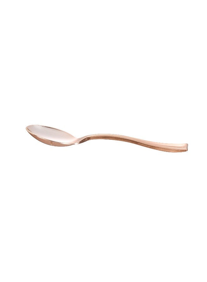 Restaurantware 4 Inch Mini Spoons, 500 Disposable Tiny Spoons - Heavy-Duty, Pair With Appetizers or Desserts, Rose Gold Plastic Sample Spoons, For Parties, Weddings, Or Catering - Image 1